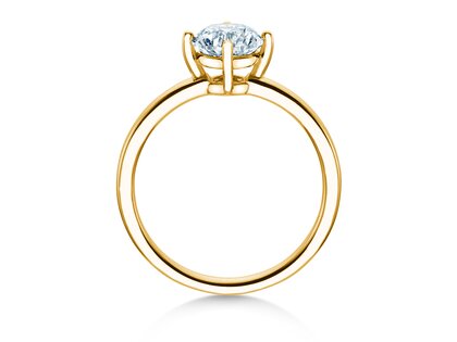 Verlovingsring Compass in 14K geelgoud met diamant 0,25ct H/SI
