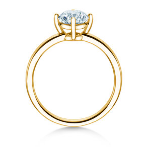 Verlovingsring Compass in 14K geelgoud met diamant 0,25ct H/SI