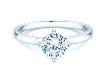 Verlovingsring Compass in 14K witgoud met diamant 0,25ct G/SI