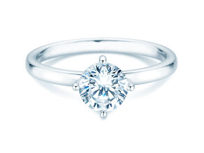 Verlovingsring Compass in 14K witgoud met diamant 0,25ct G/SI