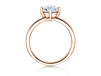 Verlovingsring Compass in 18K roségoud met diamant 0,60ct G/SI