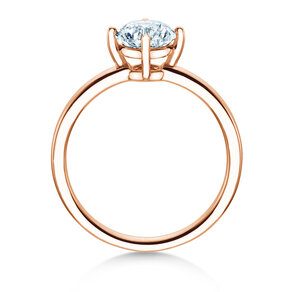 Verlovingsring Compass in 18K roségoud met diamant 0,60ct G/SI