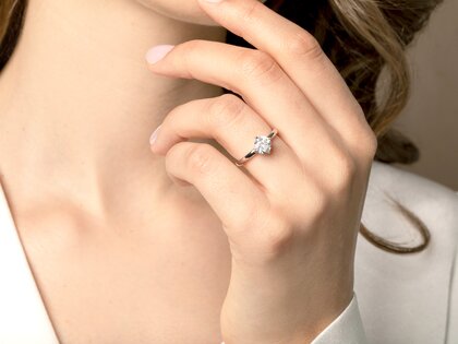 Verlovingsring Compass in 18K geelgoud met diamant 0,50ct G/SI