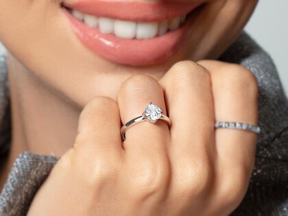 Verlovingsring Compass in 18K geelgoud met diamant 0,50ct G/SI