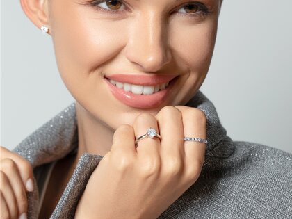 Verlovingsring Compass in 18K geelgoud met diamant 0,50ct G/SI