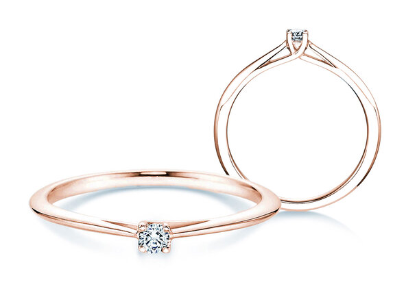 Verlovingsring Delight in 9K roségoud met diamant 0,05ct G/SI