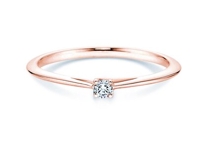 Verlovingsring Delight in 9K roségoud met diamant 0,05ct G/SI