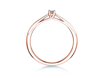 Verlovingsring Delight in 9K roségoud met diamant 0,05ct G/SI