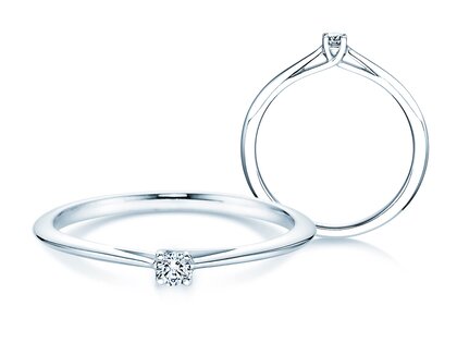Verlovingsring Delight in 9K witgoud met diamant 0,05ct G/SI