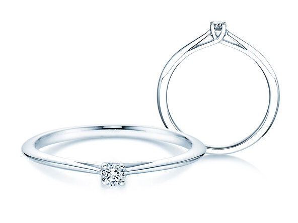 Verlovingsring Delight in 9K witgoud met diamant 0,05ct G/SI