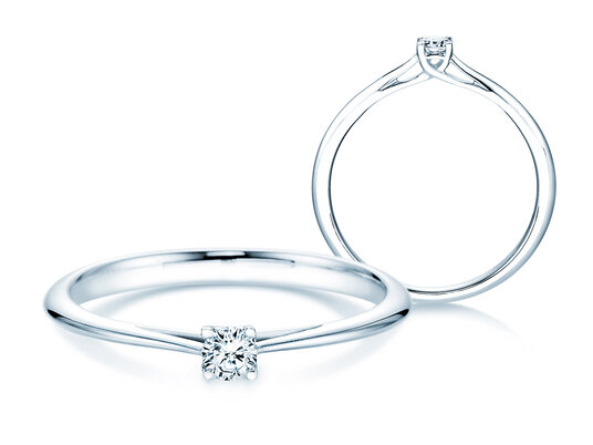 Verlovingsring Delight in 14K witgoud met diamant 0,10ct H/SI