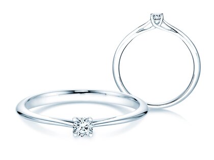 Verlovingsring Delight in 18K witgoud met diamant 0,10ct H/SI