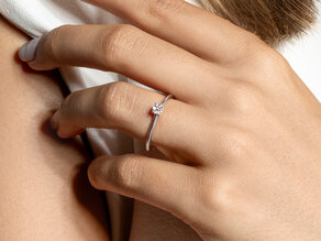 Verlovingsring Delight in 9K roségoud met diamant 0,15ct G/SI