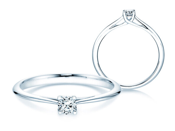 Verlovingsring Delight in zilver 925/- met Lab-grown diamant 0,15ct E/VS