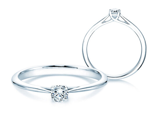 Verlovingsring Delight in 14K witgoud met diamant 0,20ct H/SI