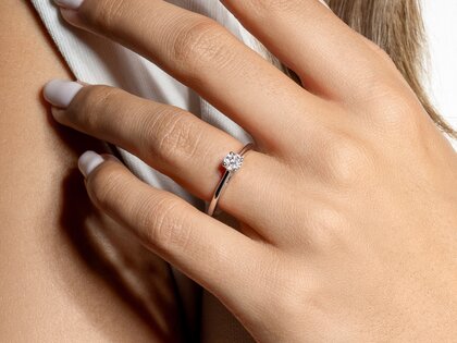 Verlovingsring Delight in 9K witgoud met diamant 0,25ct H/SI
