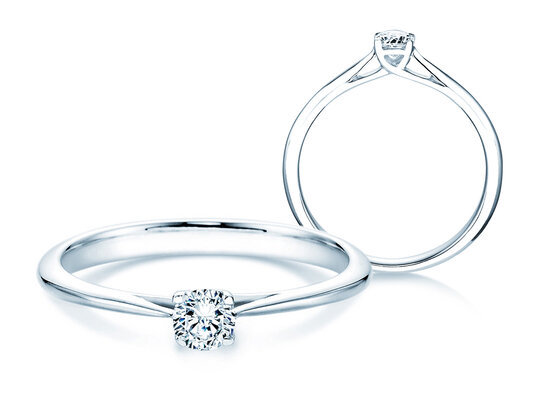 Verlovingsring Delight in 9K witgoud met diamant 0,25ct H/SI