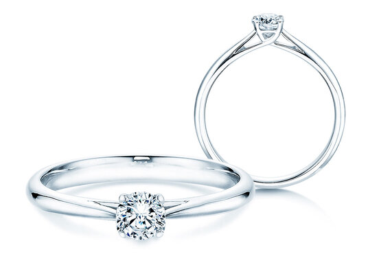 Verlovingsring Delight in 14K witgoud met diamant 0,30ct H/SI