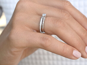 Verlovingsring Delight in 14K witgoud met diamant 0,40ct H/SI