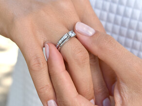 Verlovingsring Delight in 14K witgoud met diamant 0,50ct H/SI