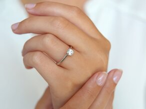 Verlovingsring Delight in 14K witgoud met diamant 0,50ct H/SI