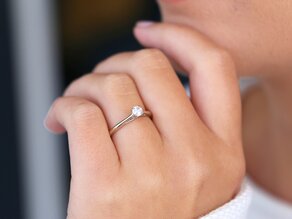 Verlovingsring Delight in 9K witgoud met diamant 0,25ct H/SI