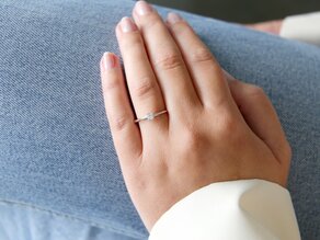 Verlovingsring Delight in 9K witgoud met diamant 0,25ct H/SI