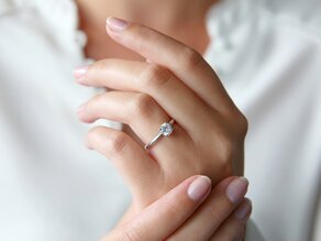Verlovingsring Delight in 14K witgoud met diamant 0,75ct G/IF