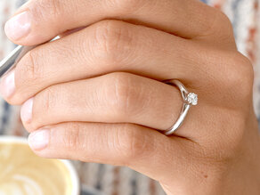 Verlovingsring Delight in 14K witgoud met diamant 0,30ct H/SI