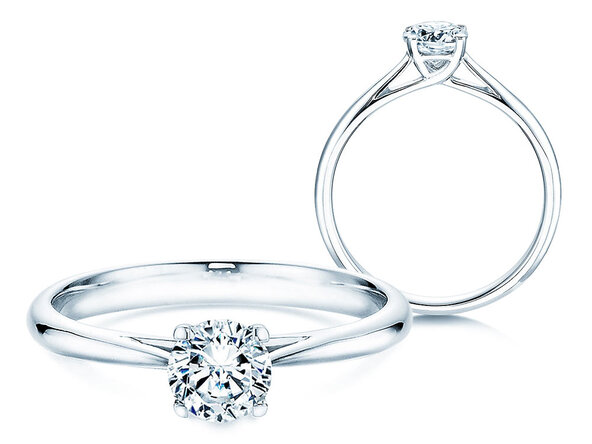 Verlovingsring Delight in 14K witgoud met diamant 0,50ct H/SI