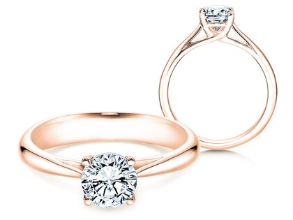 Verlovingsring Delight in 18K roségoud met diamant 1,00ct H/SI