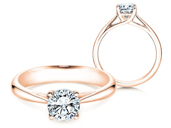 Verlovingsring Delight in 18K roségoud met diamant 1,00ct H/SI