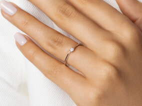 Verlovingsring Devotion in zilver 925/- met diamant 0,05ct G/SI