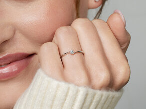 Verlovingsring Devotion in zilver 925/- met diamant 0,05ct D/IF