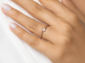 Verlovingsring Devotion in 18K witgoud met diamant 0,10ct H/SI