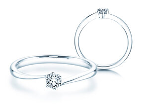 Verlovingsring Devotion in zilver 925/- met diamant 0,15ct G/SI