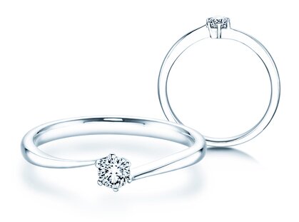 Verlovingsring Devotion in zilver 925/- met diamant 0,15ct G/SI