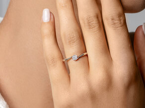 Verlovingsring Devotion in 14K witgoud met diamant 0,20ct H/SI