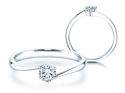 Verlovingsring Devotion in platina 950/- met diamant 0,35ct G/SI