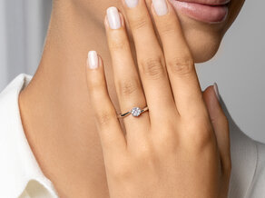 Verlovingsring Devotion in 14K witgoud met diamant 0,50ct H/SI
