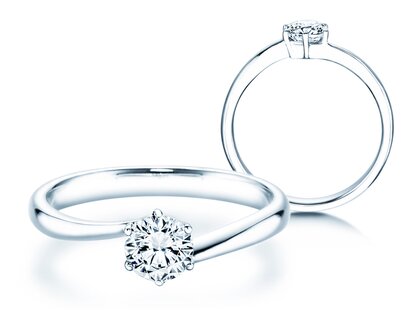 Verlovingsring Devotion in 14K witgoud met diamant 0,50ct G/SI