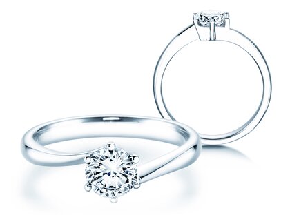 Verlovingsring Devotion in 14K witgoud met diamant 0,75ct H/SI
