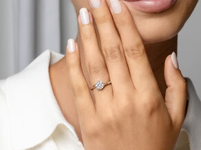 Verlovingsring Devotion in 18K witgoud met diamant 1,00ct H/SI