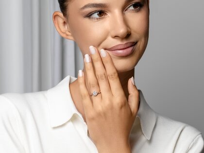 Verlovingsring Devotion in 18K witgoud met diamant 1,00ct H/SI