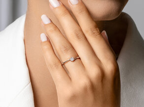 Verlovingsring Devotion in 18K witgoud met diamant 0,15ct H/SI