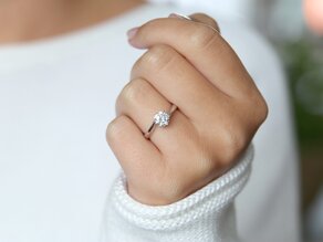 Verlovingsring Devotion in 18K witgoud met diamant 1,00ct H/SI