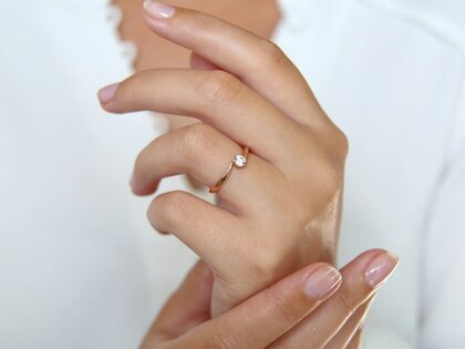 Verlovingsring Devotion in 18K roségoud met diamant 0,10ct G/SI
