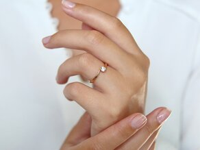Verlovingsring Devotion in 18K roségoud met diamant 0,10ct G/SI