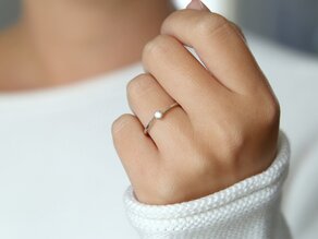 Verlovingsring Devotion in 18K witgoud met diamant 0,10ct H/SI
