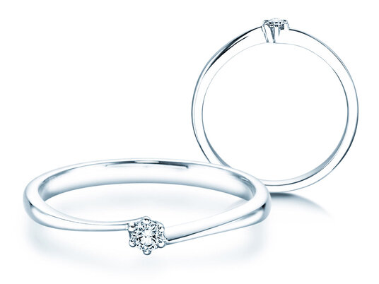 Verlovingsring Devotion in zilver 925/- met diamant 0,05ct H/SI